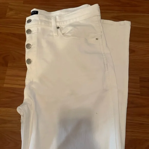 4 Button White J. Crew pants. Size 33 - Picture 2 of 10
